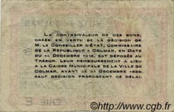 50 Centimes FRANCE regionalismo y varios Colmar 1918 JP.130.05 BC