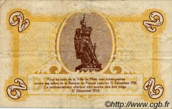 2 Francs FRANCE regionalismo e varie Metz 1918 JP.131.06 MB
