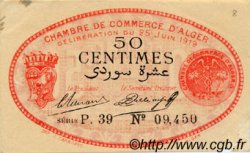 50 Centimes FRANCE regionalismo e varie Alger 1919 JP.137.11 BB to SPL