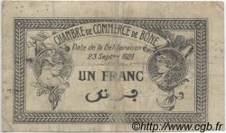 1 Franc FRANCE regionalism and miscellaneous Bône 1921 JP.138.17 F
