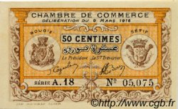 50 Centimes FRANCE regionalismo y varios Bougie, Sétif 1918 JP.139.03 SC a FDC