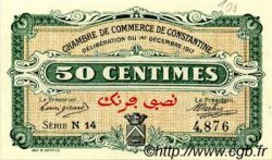 50 Centimes FRANCE Regionalismus und verschiedenen Constantine 1917 JP.140.12 fST to ST