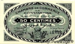 50 Centimes FRANCE Regionalismus und verschiedenen Constantine 1922 JP.140.38 fST to ST