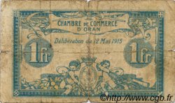 1 Franc FRANCE regionalism and miscellaneous Oran 1915 JP.141.02 F