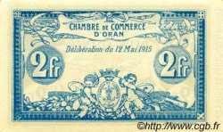 2 Francs FRANCE regionalism and miscellaneous Oran 1915 JP.141.03 AU+