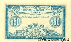 50 Centimes FRANCE regionalismo e varie Oran 1915 JP.141.04 AU a FDC
