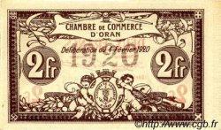 2 Francs FRANCE regionalismo e varie Oran 1920 JP.141.24 AU a FDC