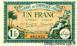 1 Franc FRANCE regionalism and miscellaneous Oran 1921 JP.141.27 AU+