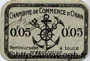 5 Centimes FRANCE regionalism and miscellaneous Oran 1916 JP.141.44 AU+