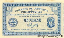 1 Franc FRANCE Regionalismus und verschiedenen Philippeville 1914 JP.142.04 fST to ST