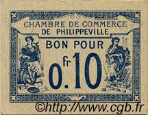 10 Centimes FRANCE regionalismo y varios Philippeville 1915 JP.142.13 SC a FDC