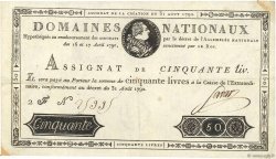 50 Livres FRANCE  1792 Ass.32a