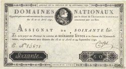 60 Livres FRANCE  1790 Ass.05a SUP