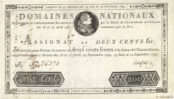 200 Livres FRANCE  1791 Ass.17a