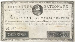 300 Livres Faux FRANCE  1791 Ass.18b