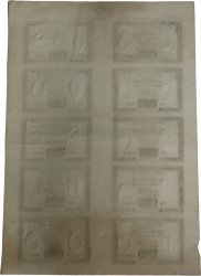 10 Livres filigrane républicain Planche FRANKREICH  1792 Ass.36e-p fST