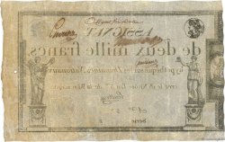 2000 Francs Vérificateur FRANCIA  1795 Ass.51b BB