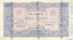 1000 Francs BLEU ET ROSE Spécimen FRANCE  1921 F.36.37Sp SUP