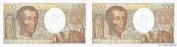 200 Francs MONTESQUIEU alphabet 101 Consécutifs FRANCE  1992 F.70bis.01 UNC
