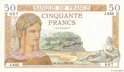 50 Francs CÉRÈS  FRANCE  1935 F.17.04