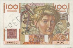 100 Francs JEUNE PAYSAN Spécimen FRANCE  1945 F.28.01Sp