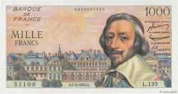 1000 Francs RICHELIEU FRANCE  1955 F.42.12 pr.NEUF