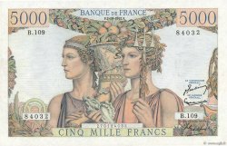 5000 Francs TERRE ET MER FRANCE  1952 F.48.07 SPL