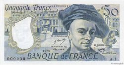 50 Francs QUENTIN DE LA TOUR Petit numéro FRANCE  1976 F.67.01A1 NEUF