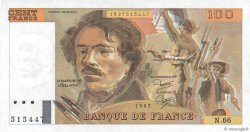 100 Francs DELACROIX modifié Fauté FRANCE  1983 F.69.07 SUP+