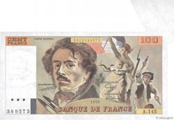 100 Francs DELACROIX modifié Fauté FRANCE  1989 F.69.13c SUP+