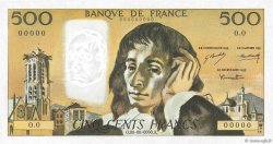 500 Francs PASCAL Spécimen FRANCE  1968 F.71.01S NEUF