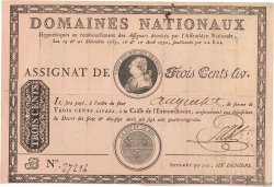 300 Livres sans coupons  FRANCE  1790 Ass.02b