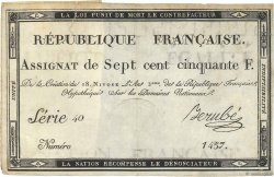 750 Francs  FRANCE  1795 Ass.49a