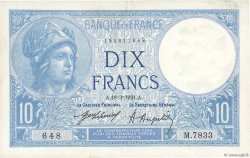 10 Francs MINERVE  FRANCE  1921 F.06.05