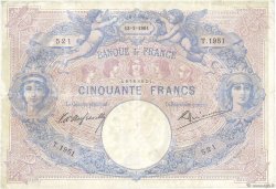 50 Francs BLEU ET ROSE FRANCE  1901 F.14.13