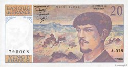 20 Francs DEBUSSY FRANCIA  1986 F.66.07A16 AU+