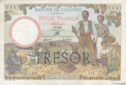 1000 Francs ALGÉRIE FRANCIA  1942 VF.10.01 MBC