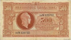 500 Francs MARIANNE fabrication anglaise FRANCE  1945 VF.11.03 TB