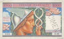 1000 Francs TRÉSOR PUBLIC Spécimen FRANCE  1955 VF.35.00S pr.SUP