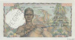 1000 Francs Spécimen FRENCH WEST AFRICA  1955 P.48s EBC