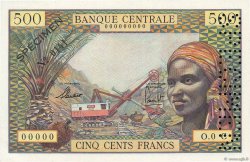 500 Francs Spécimen EQUATORIAL AFRICAN STATES (FRENCH)  1963 P.04cs q.FDC