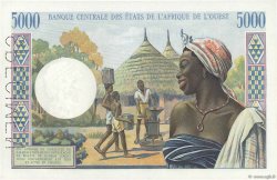 5000 Francs Spécimen WEST AFRICAN STATES  1965 P.104AdS UNC-