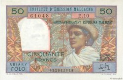 50 Francs - 10 Ariary MADAGASCAR  1969 P.061 SC+