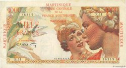 1000 Francs Union Française MARTINIQUE  1946 P.33 VF
