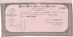 1000 Francs NOUVELLE CALÉDONIE  1871 Kol.- (86bis) SC