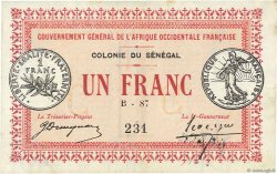 1 Franc SENEGAL  1917 P.02b EBC