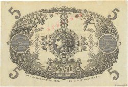 5 Francs Cabasson Spécimen SENEGAL  1874 P.A1s EBC+
