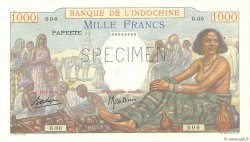1000 Francs Spécimen TAHITI  1940 P.15aS fST