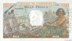1000 Francs Spécimen TAHITI  1954 P.15cS ST