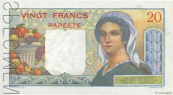 20 Francs Spécimen TAHITI  1963 P.21cS fST